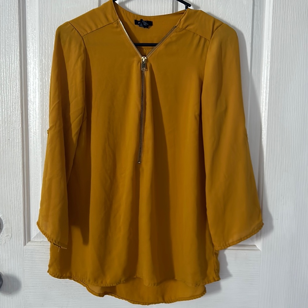 Golden blouse top